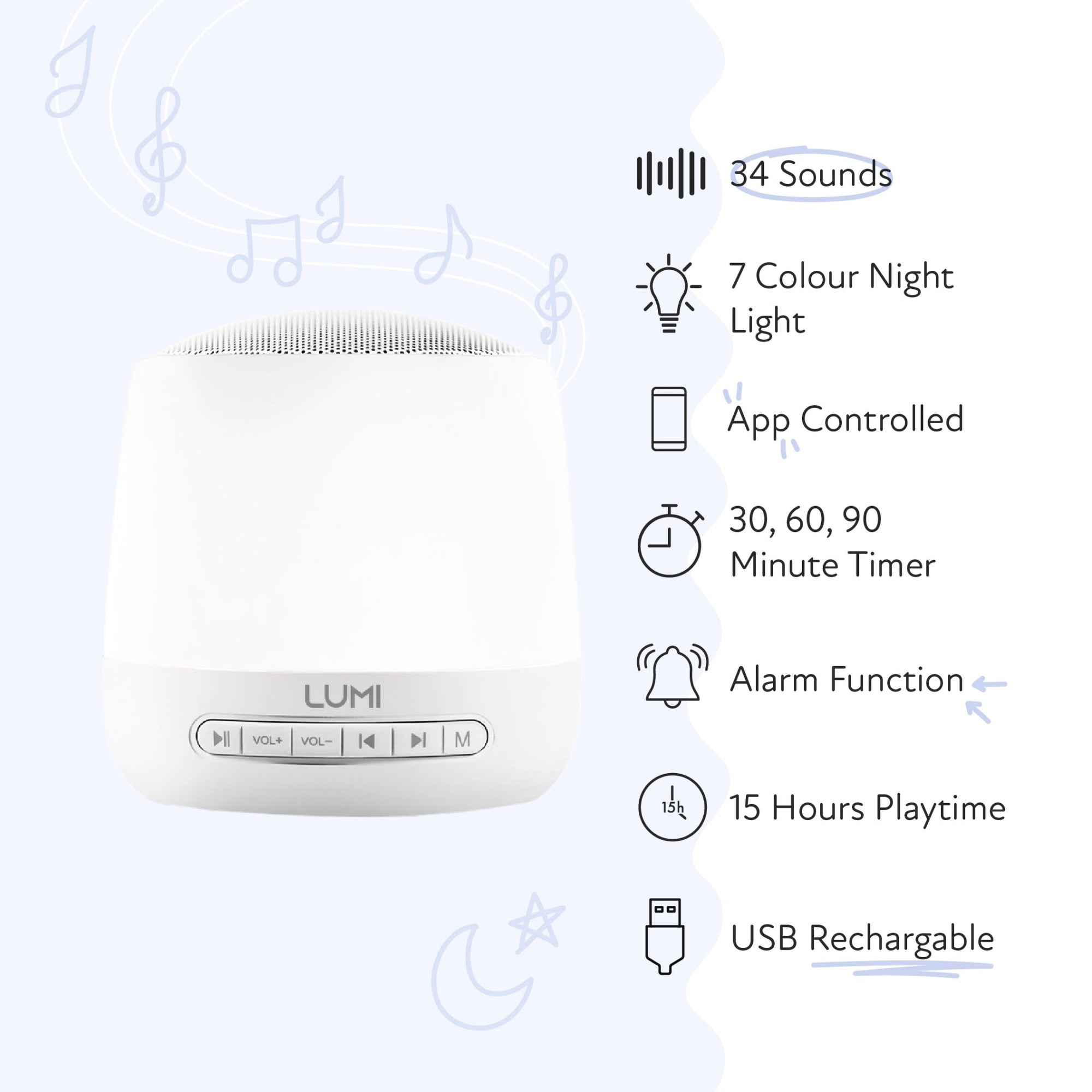 LUMI App White Noise Machine - LUMI Sleep