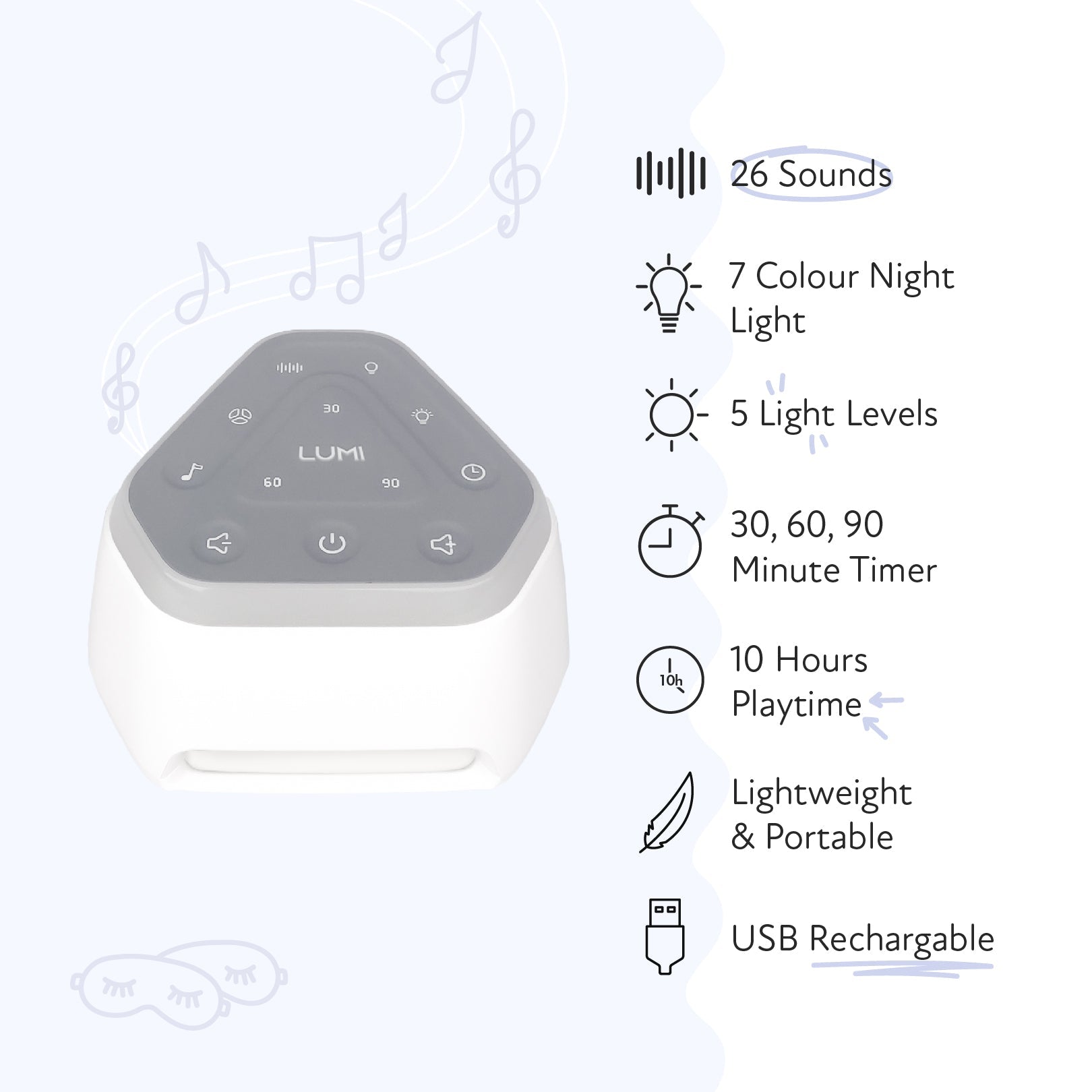 Sound machine that stays on 2024 all night